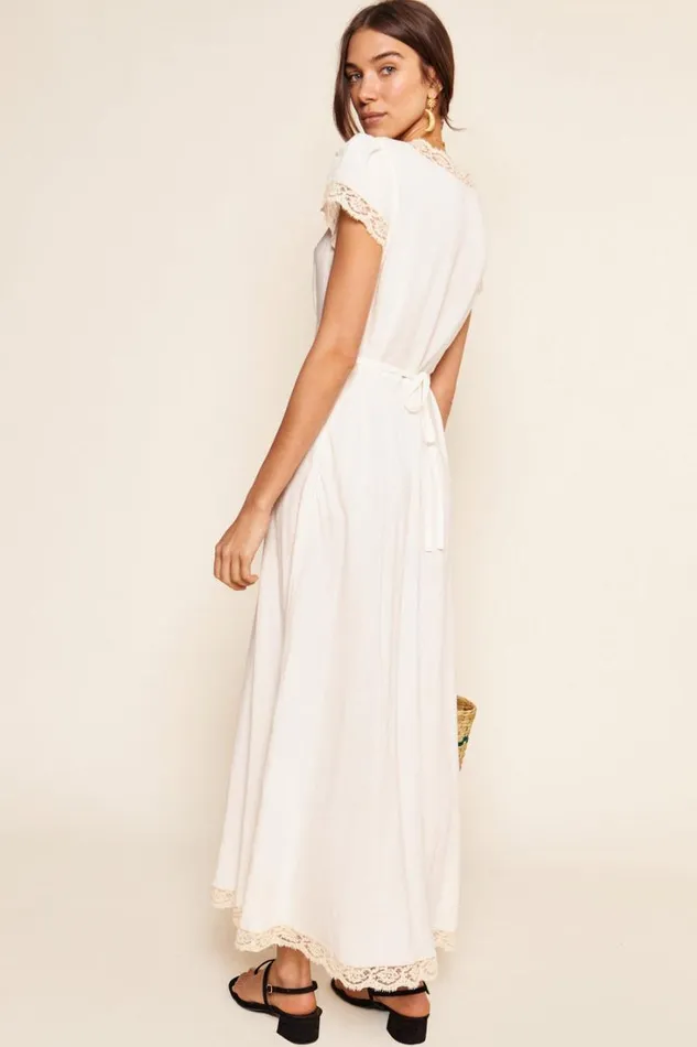 Women RIXO All Clothing Clarice Midi Dress Cream
