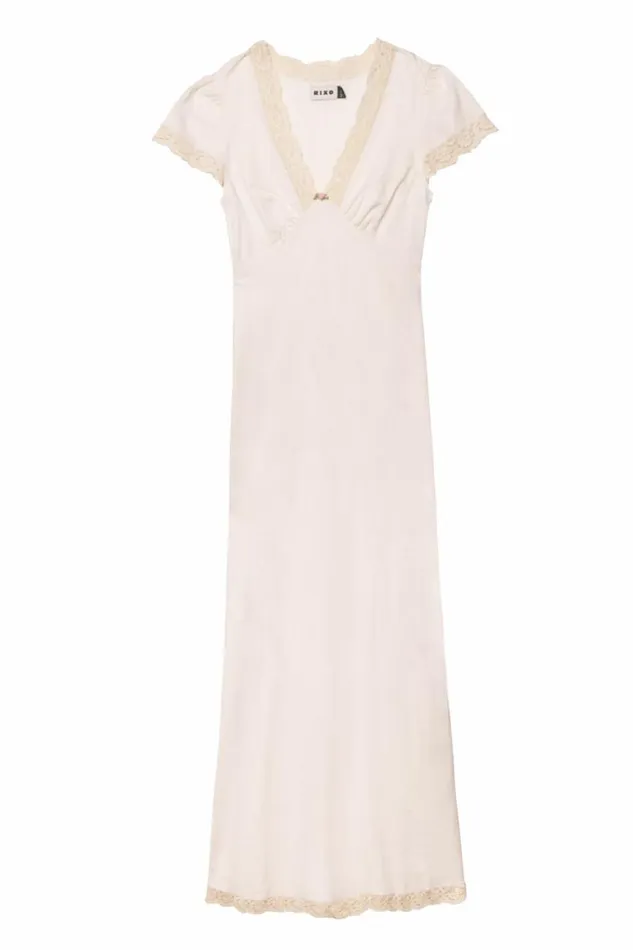 Women RIXO All Clothing Clarice Midi Dress Cream