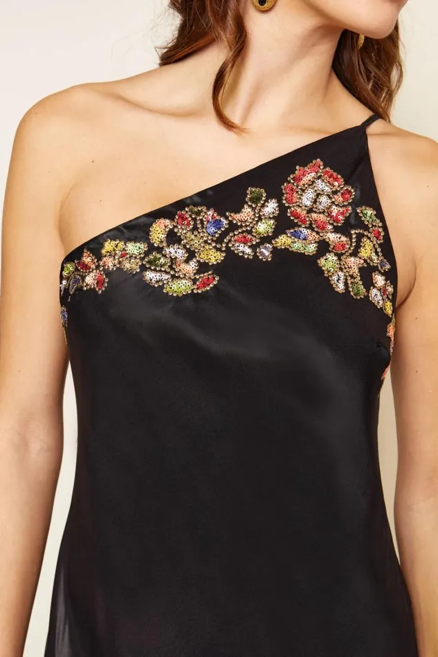 Women RIXO All Clothing Doutzen Embellished Gown Waterblossom Embellishment Black