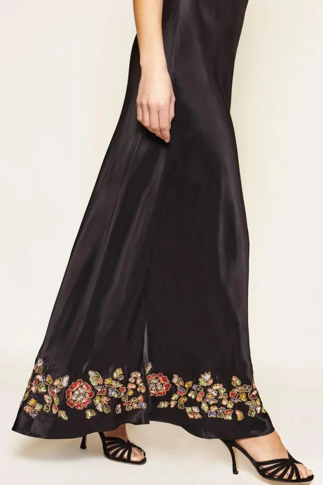 Women RIXO All Clothing Doutzen Embellished Gown Waterblossom Embellishment Black