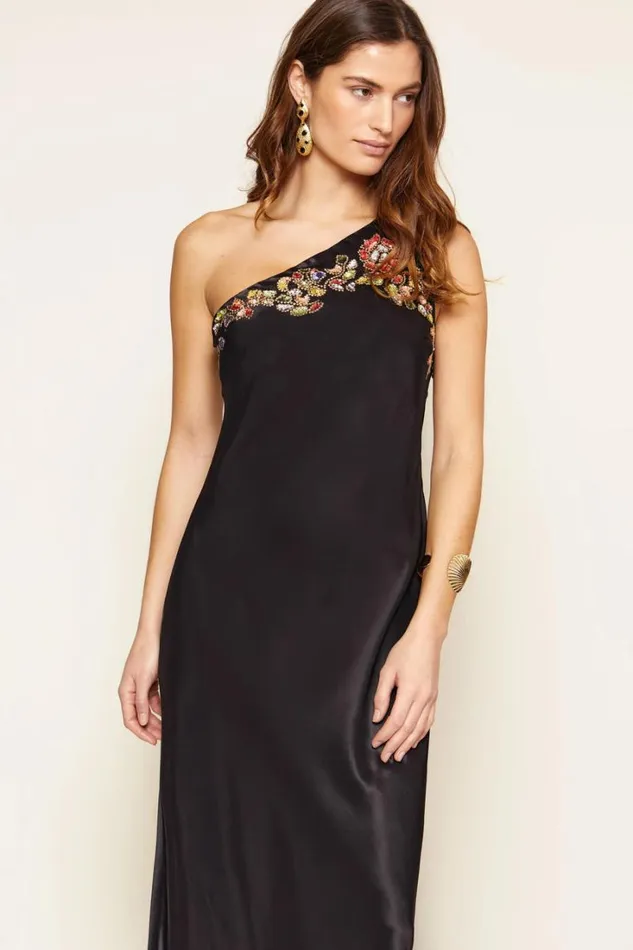 Women RIXO All Clothing Doutzen Embellished Gown Waterblossom Embellishment Black