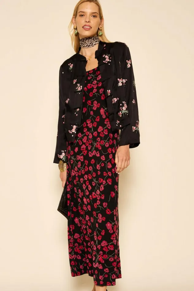 Women RIXO All Clothing Elias Wool Midi Dress Autumn Cherry Red