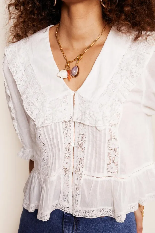 Women RIXO All Clothing Ellery Cotton Blouse White