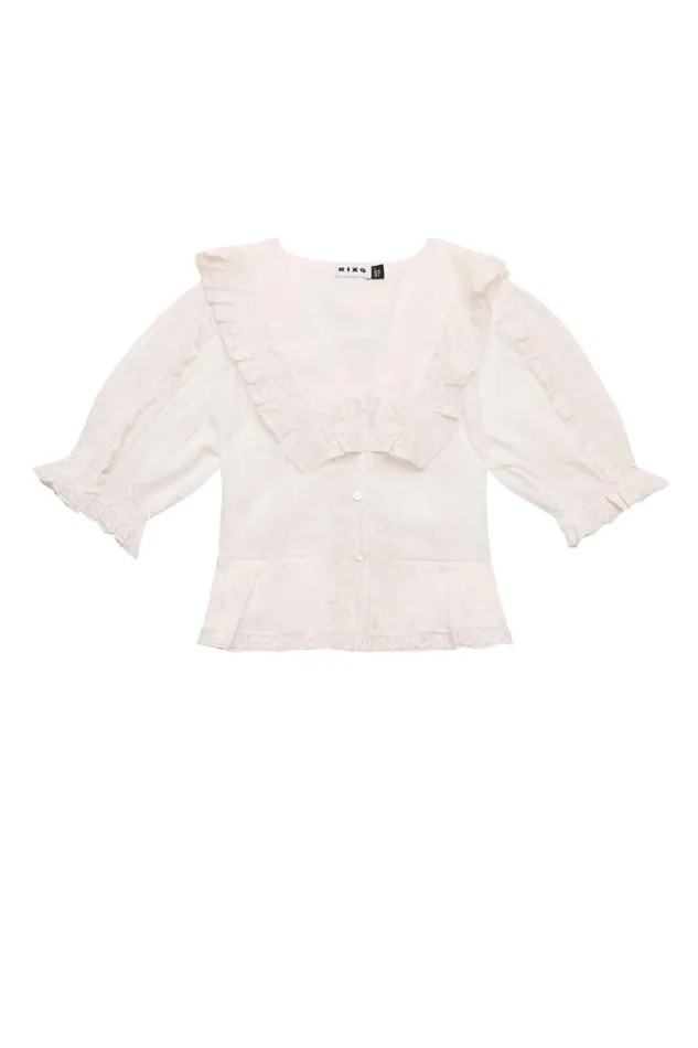 Women RIXO All Clothing Ellery Cotton Blouse White
