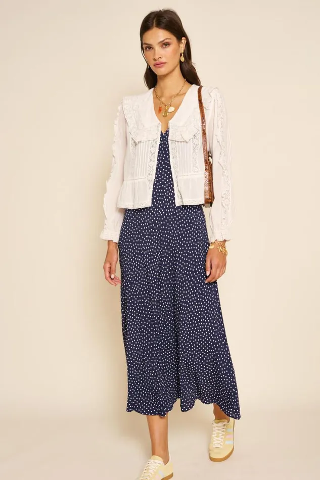 Women RIXO All Clothing Maribelle Cotton Blouse Ivory
