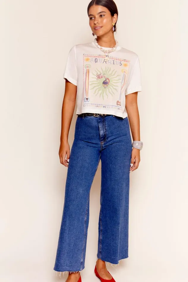 Women RIXO Tops Ria Zodiac TShirt Leo