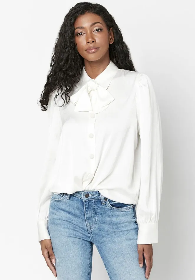 Women Romantic Cordelia Blouse Cream Buffalo David Bitton Blouses