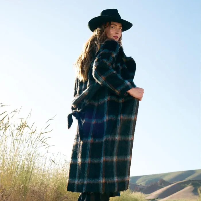 Women Rosemarie Plaid Coat Plaid Sundance Catalog Jackets and Coats