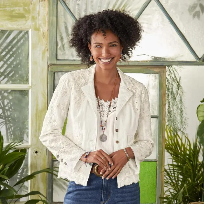 Women Rosette Lace Jacket Petite Teal Sundance Catalog Petite Styles Women Rosette Lace Jacket Petite Teal Sundance Catalog Petite Styles