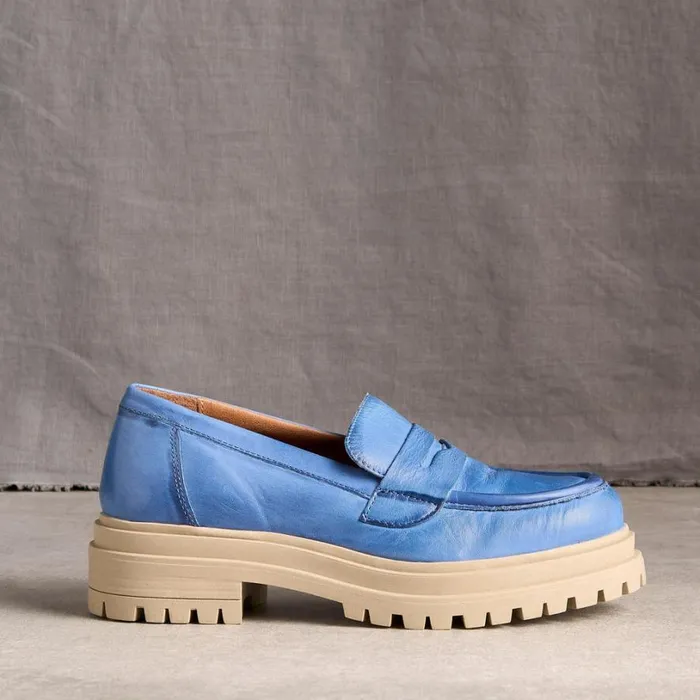 Women Sackett Penny Loafer Cobalt Sundance Catalog Shoes
