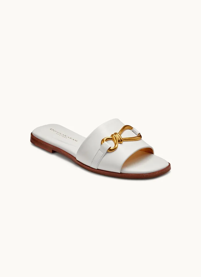 Women Sandals Donna Karan HAYLEN FLAT SANDAL White