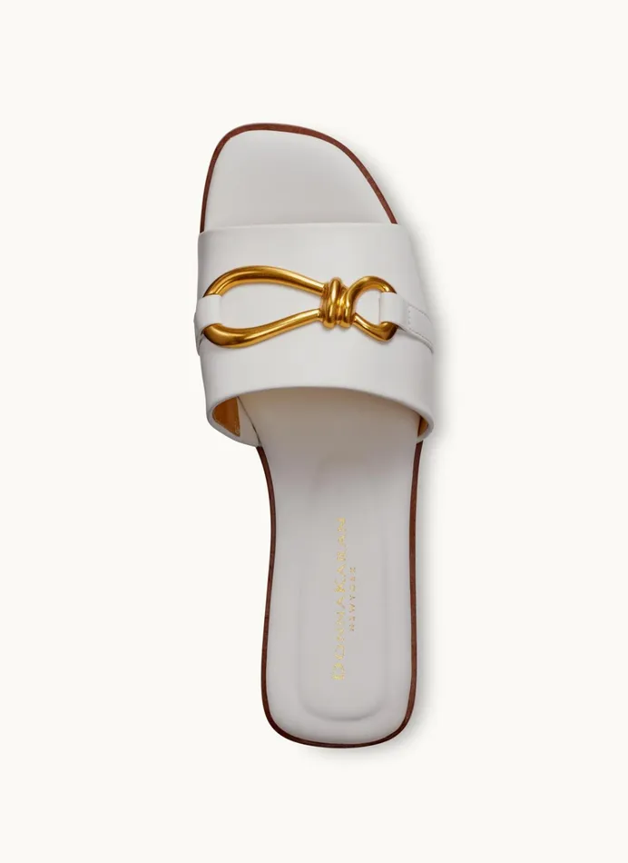 Women Sandals Donna Karan HAYLEN FLAT SANDAL White