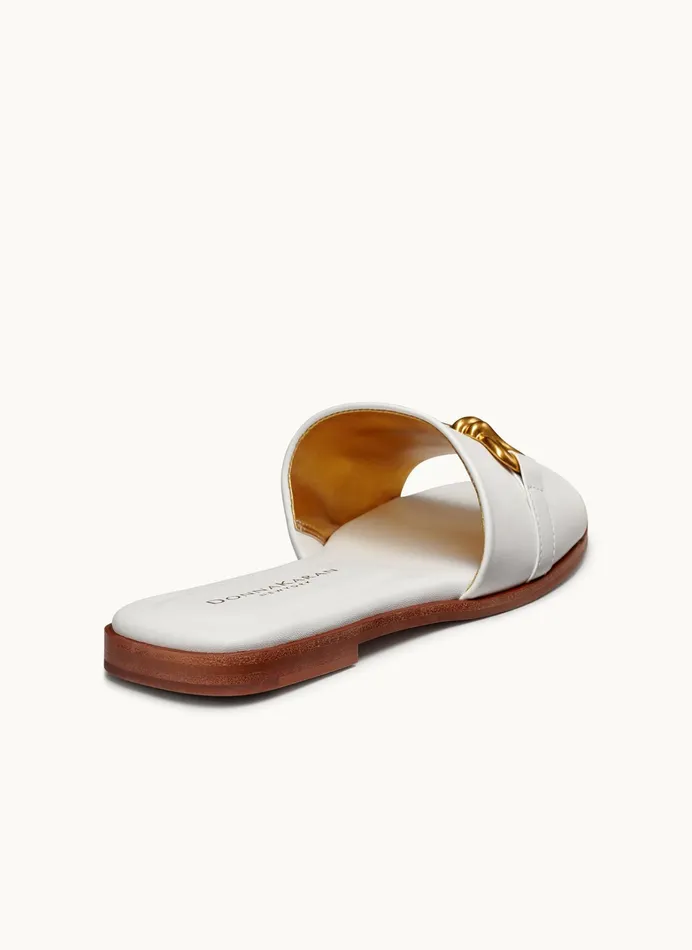Women Sandals Donna Karan HAYLEN FLAT SANDAL White