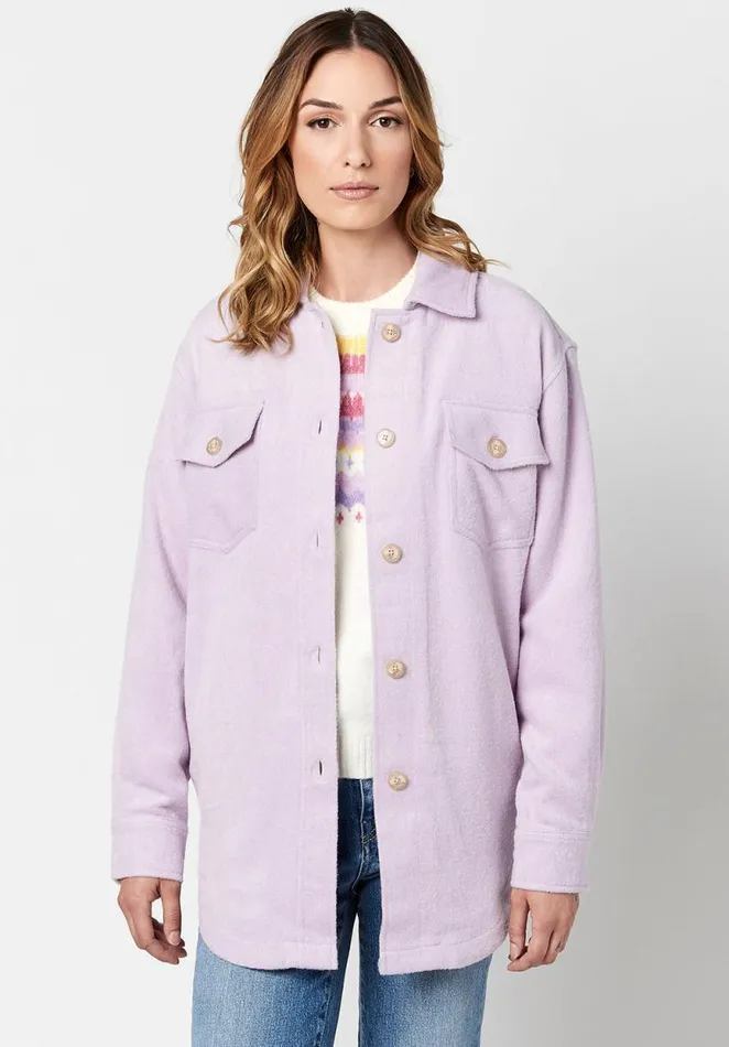 Women Savannah Woven Shacket Pastel Lilac Buffalo David Bitton Jackets