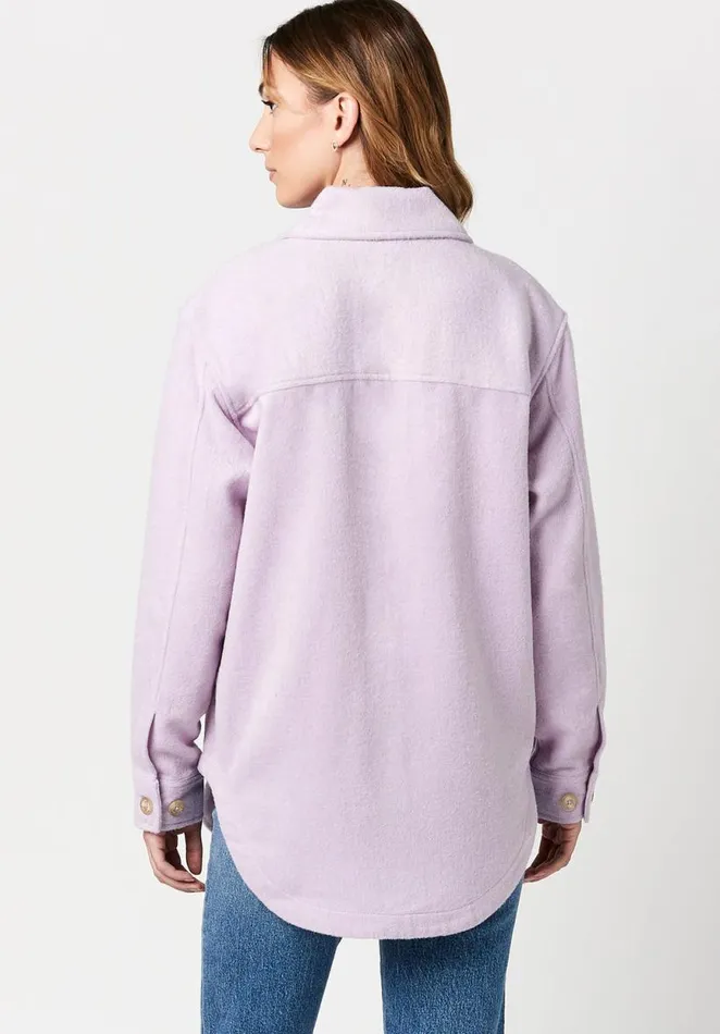 Women Savannah Woven Shacket Pastel Lilac Buffalo David Bitton Jackets