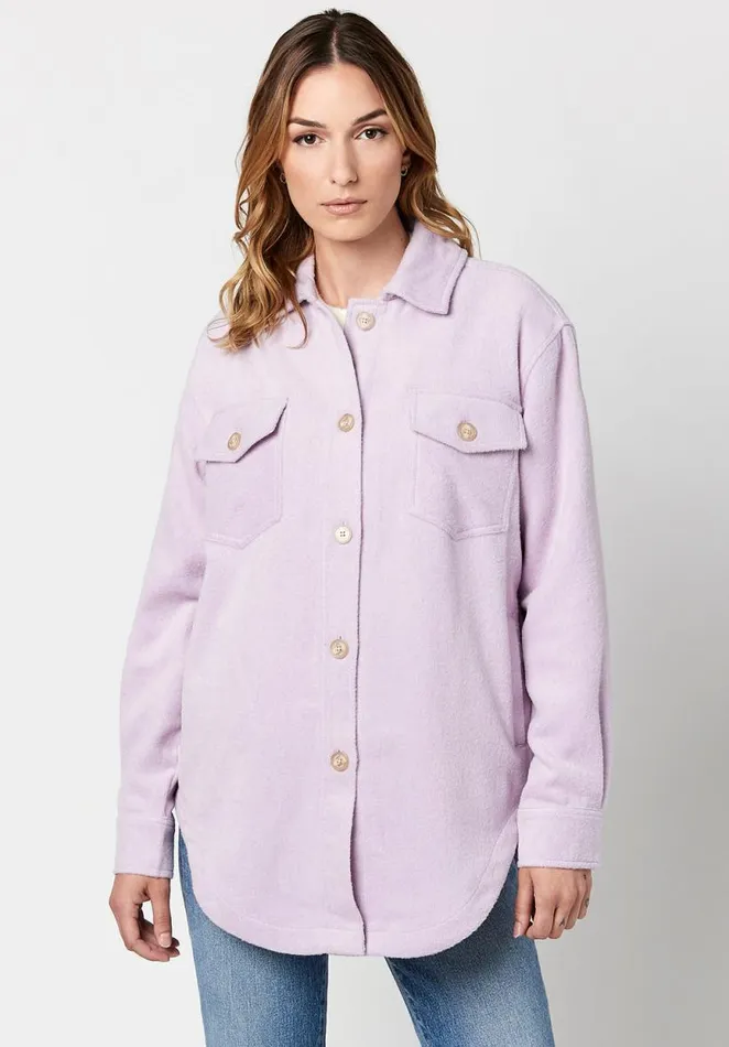 Women Savannah Woven Shacket Pastel Lilac Buffalo David Bitton Jackets