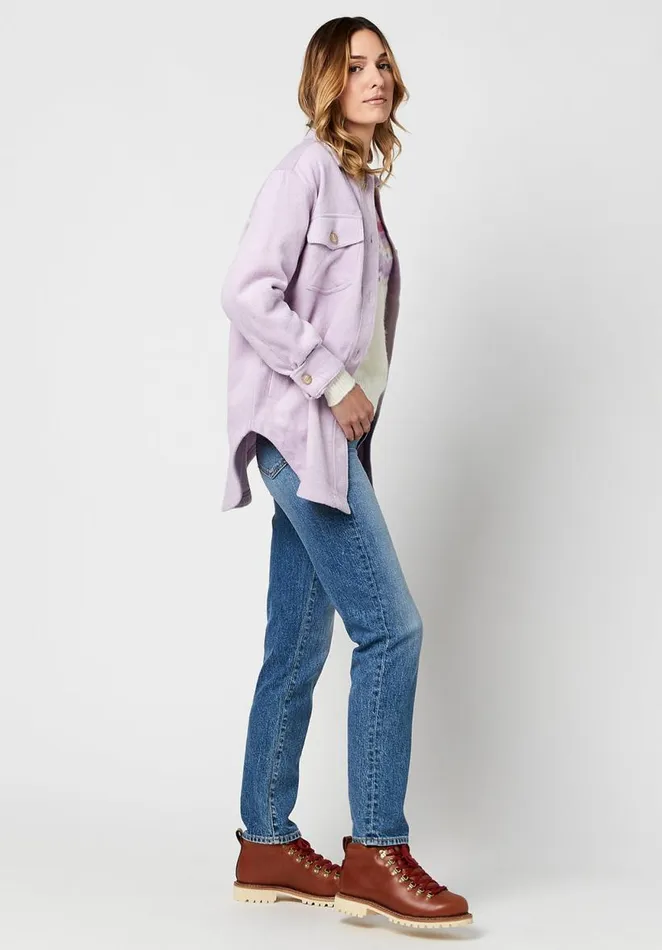 Women Savannah Woven Shacket Pastel Lilac Buffalo David Bitton Jackets