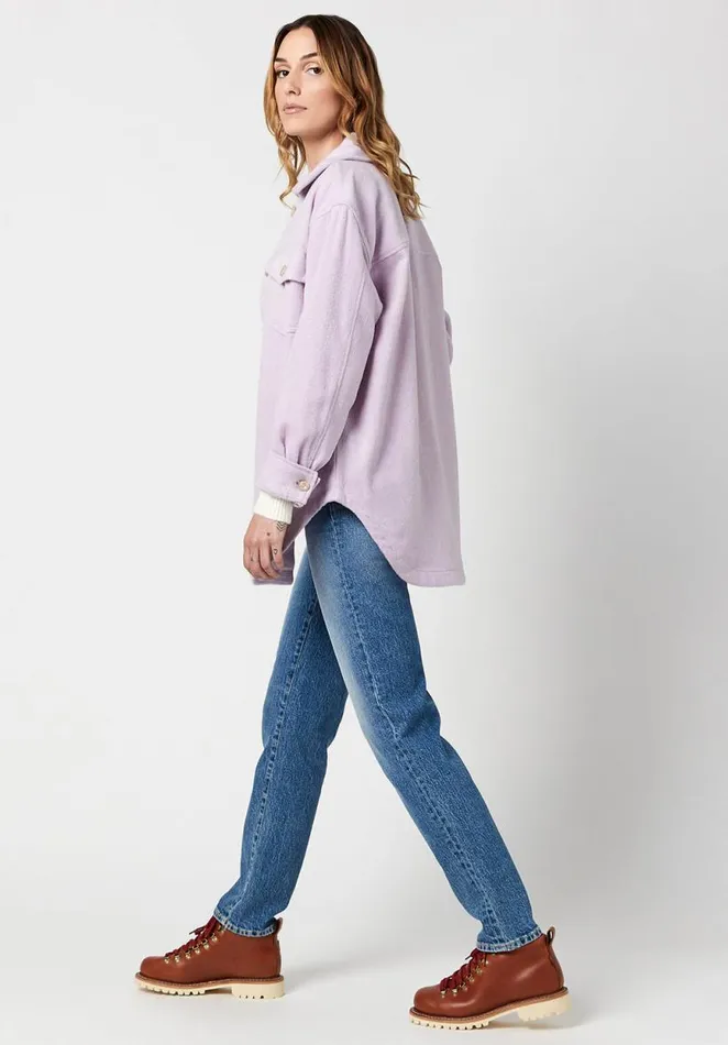 Women Savannah Woven Shacket Pastel Lilac Buffalo David Bitton Jackets