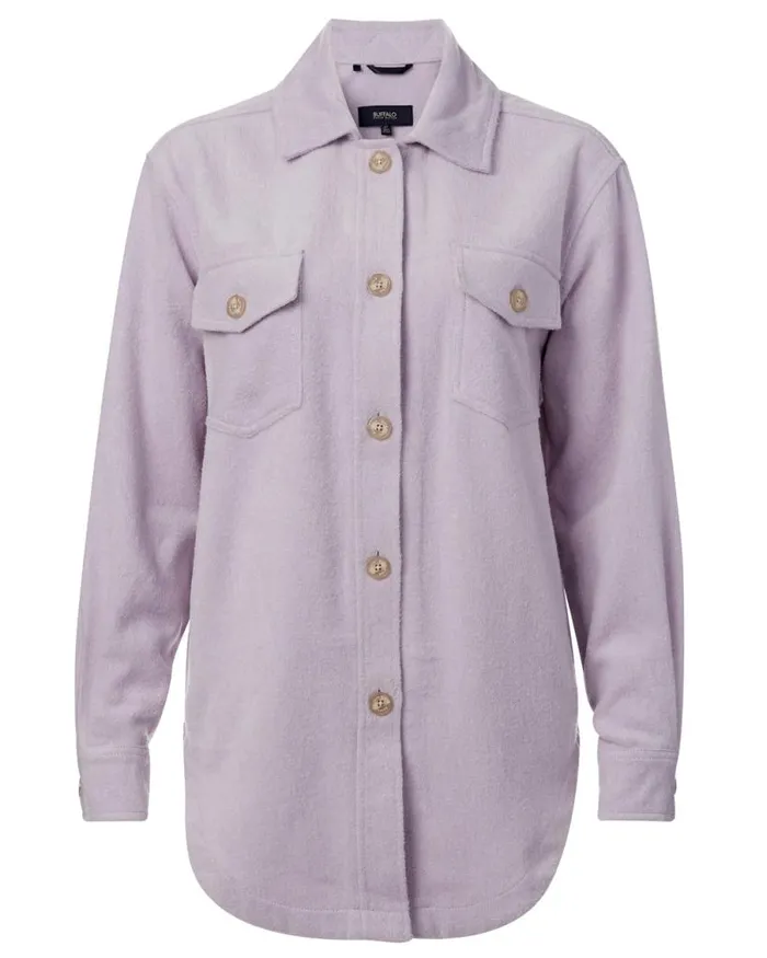 Women Savannah Woven Shacket Pastel Lilac Buffalo David Bitton Jackets
