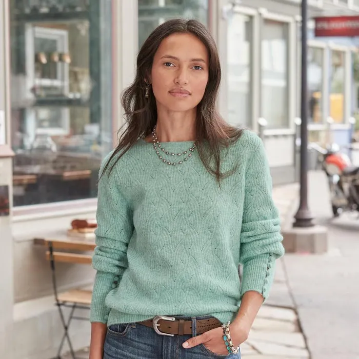 Women Shenandoah Sweater Lilac Sundance Catalog Sweaters