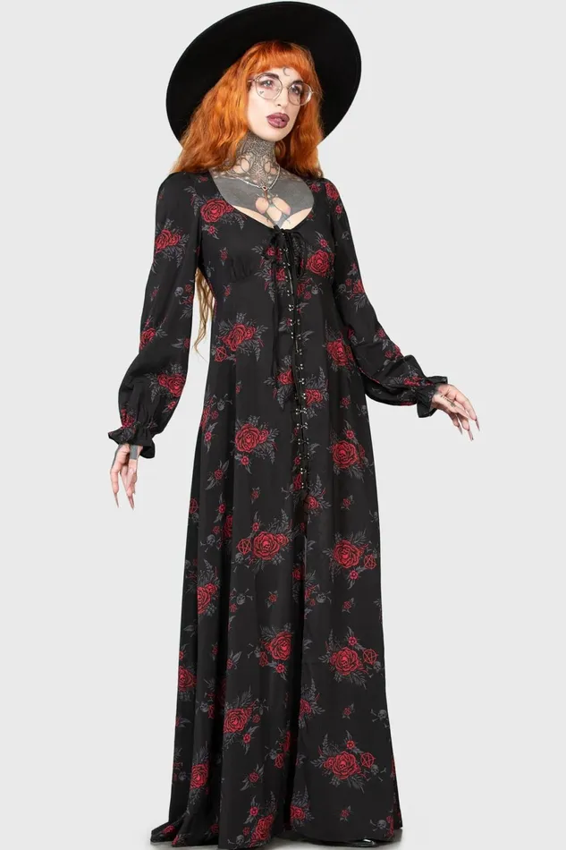 Women Shirt Killstar Hail Pandora Maxi Dress
