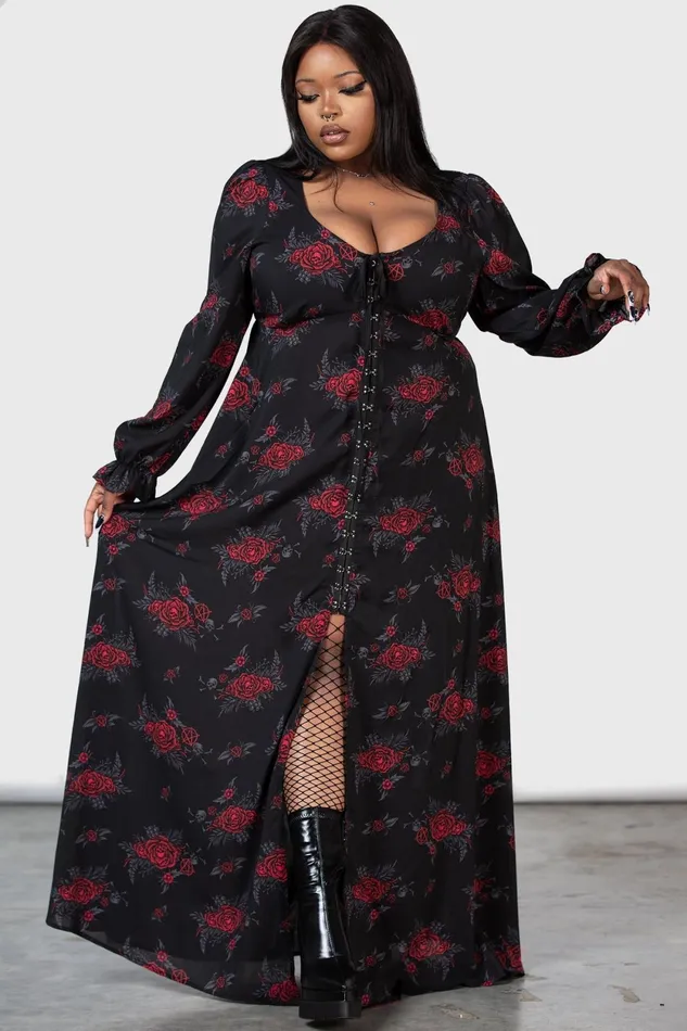 Women Shirt Killstar Hail Pandora Maxi Dress