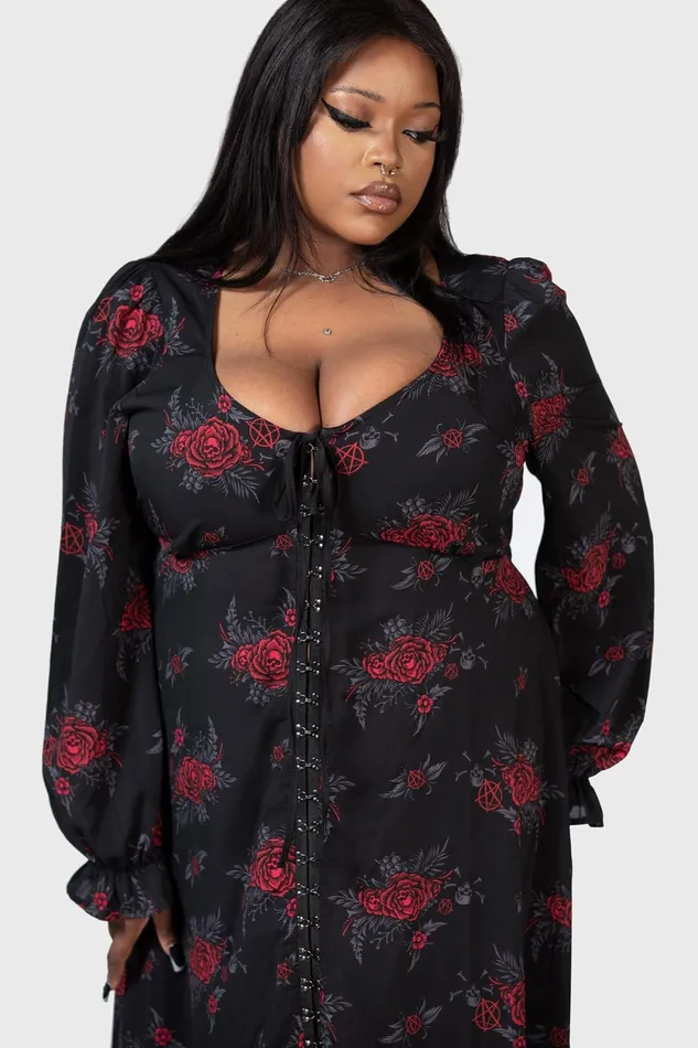 Women Shirt Killstar Hail Pandora Maxi Dress