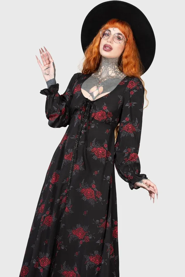 Women Shirt Killstar Hail Pandora Maxi Dress