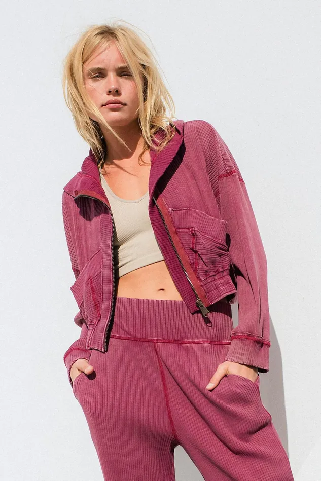 Women Shorts Free People Time Out Set Varsity Red