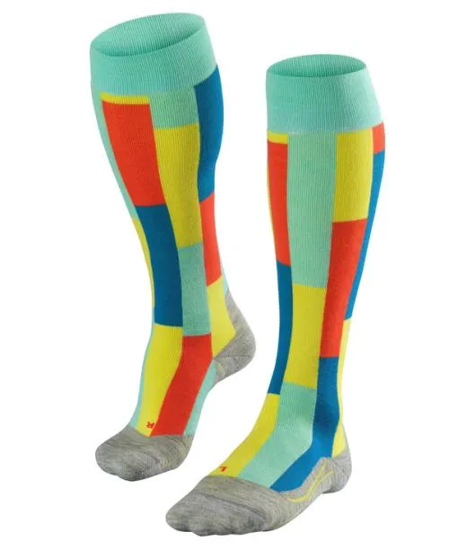 Women SK4 Brick Women Skiing Kneehigh Socks Fiji FALKE Ski Socks