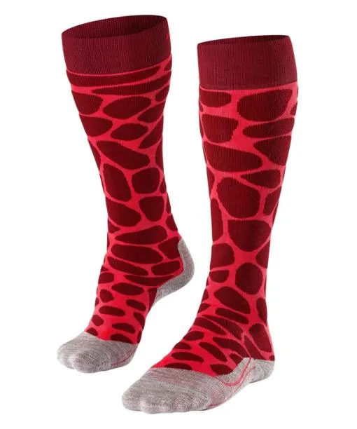 Women SK4 Giraffe Women Skiing Kneehigh Socks Merlot FALKE Ski Socks