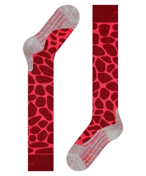 Women SK4 Giraffe Women Skiing Kneehigh Socks Merlot FALKE Ski Socks