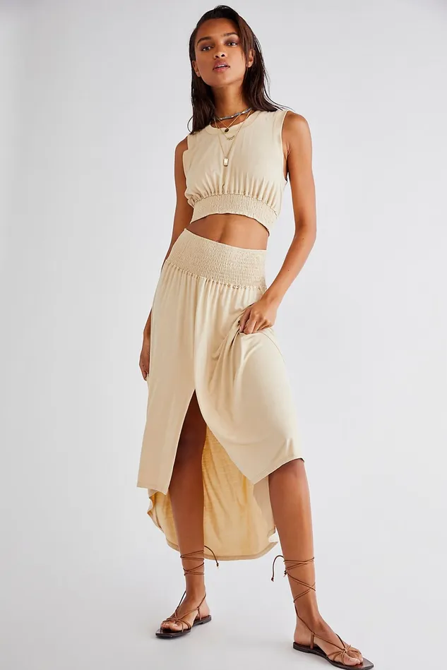 Women Skirts Free People Morningside Set Beige