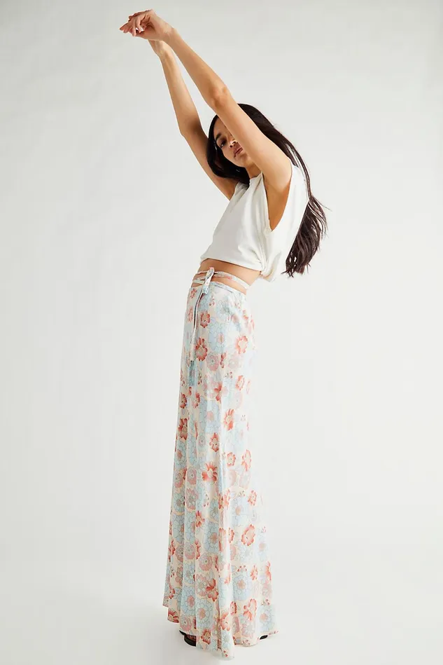 Women Skirts Free People Thats A Wrap Printed Maxi Skirt Sky Combo