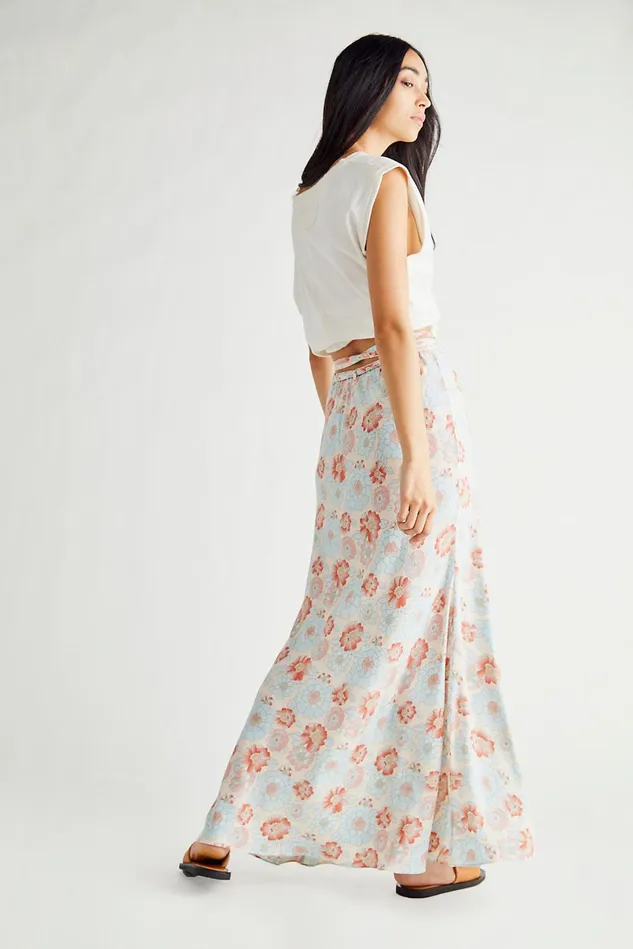 Women Skirts Free People Thats A Wrap Printed Maxi Skirt Sky Combo