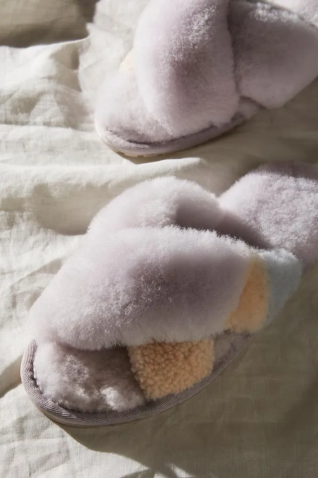 Women Slippers Free People Emu Mayberry Teddy Slippers Lilac