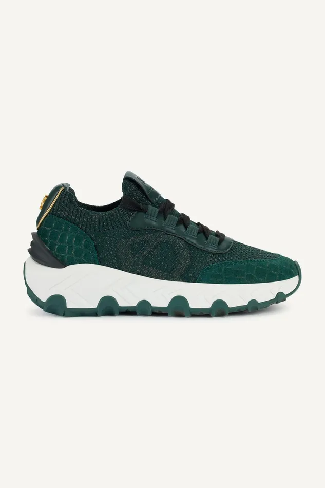 Women Sneakers Donna Karan BRANTLEY LACE UP WEDGE SNEAKER Forest Green