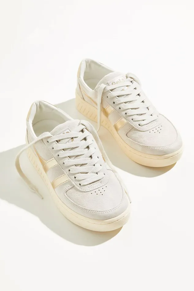 Women Sneakers Free People Grandslam Pearl Sneakers Off White