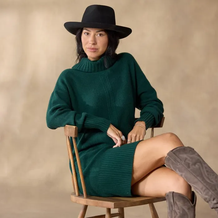 Women Sonja Cashmere Dress Evergreen Sundance Catalog Dresses and Jumpsuits Women Sonja Cashmere Dress Evergreen Sundance Catalog Dresses and Jumpsuits