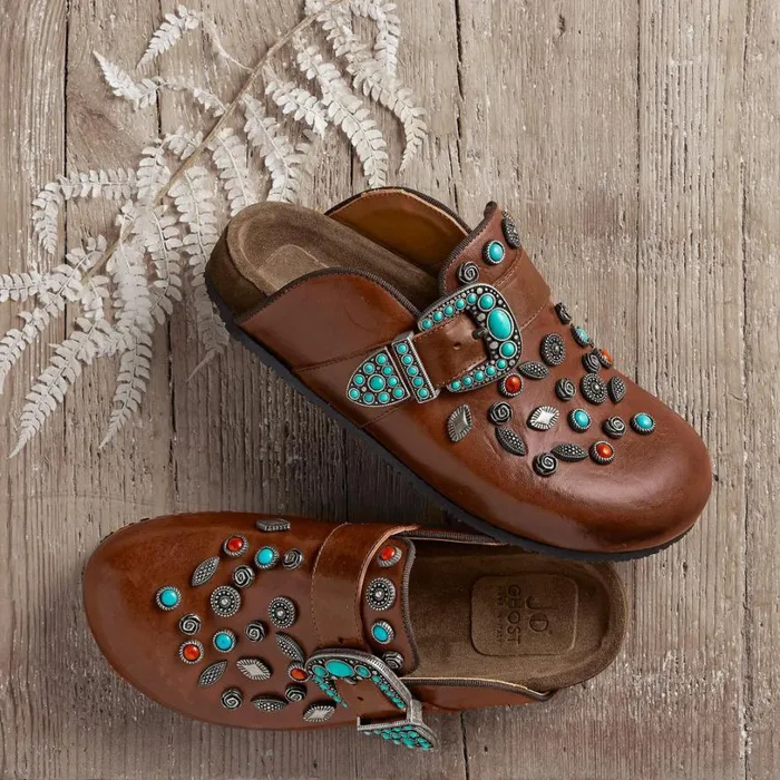 Women Stagecoach Studded Mules Saddle Sundance Catalog Shoes