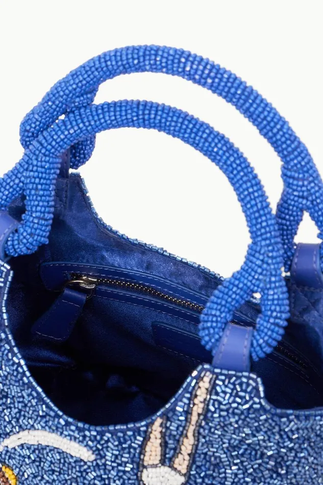 Women STAUD Bucket BEADED COTE BAG SWIMMERS