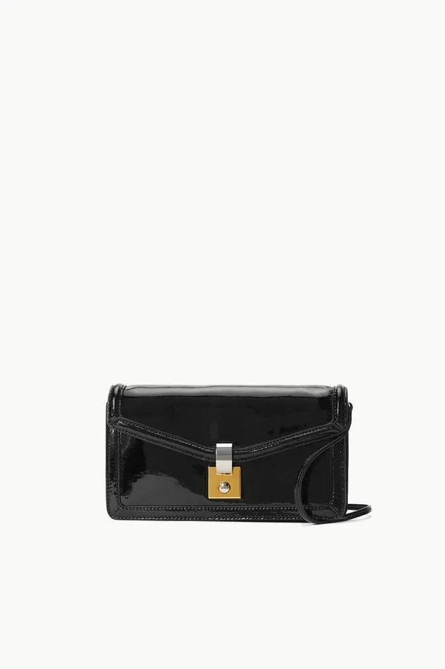 Women STAUD Clutches GWEN CLUTCH BLACK PATENT