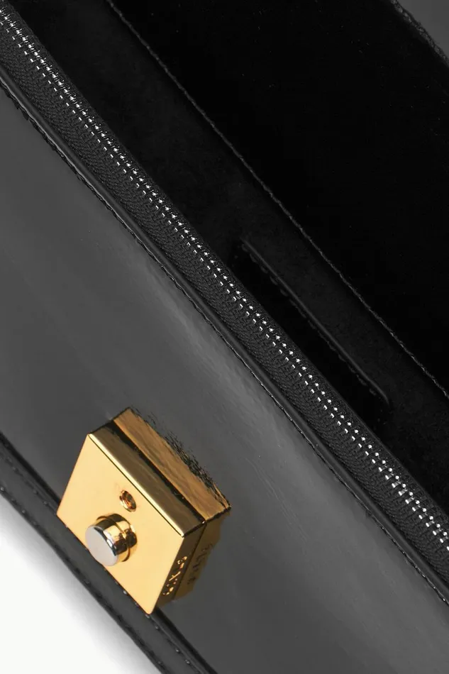 Women STAUD Clutches GWEN CLUTCH BLACK PATENT Women STAUD Clutches GWEN CLUTCH BLACK PATENT