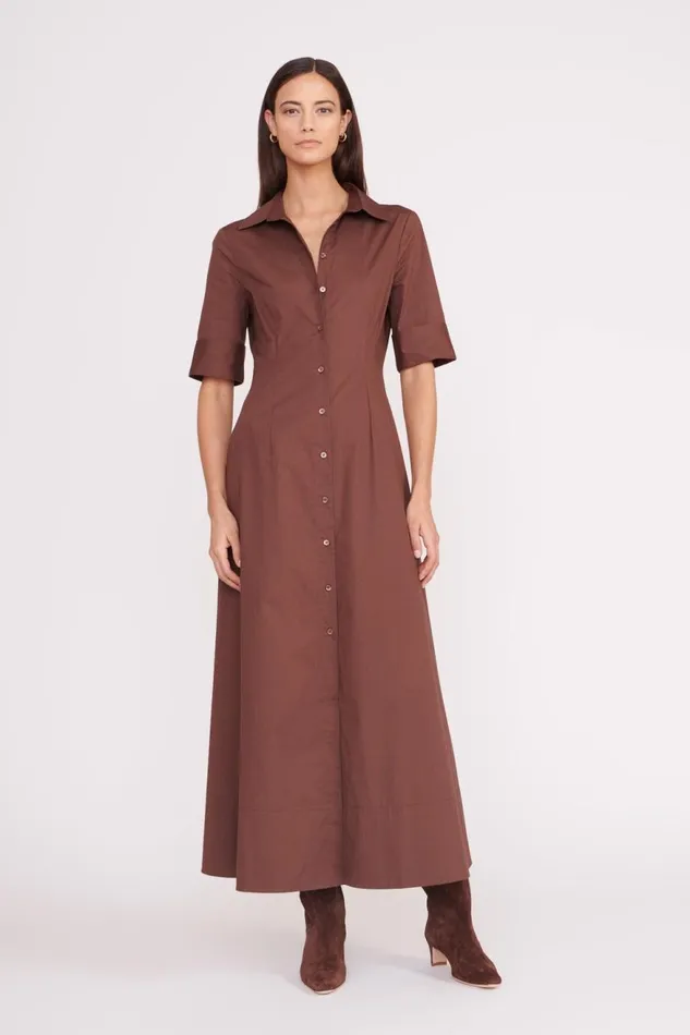 Women STAUD Dresses JOAN MAXI DRESS MAHOGANY
