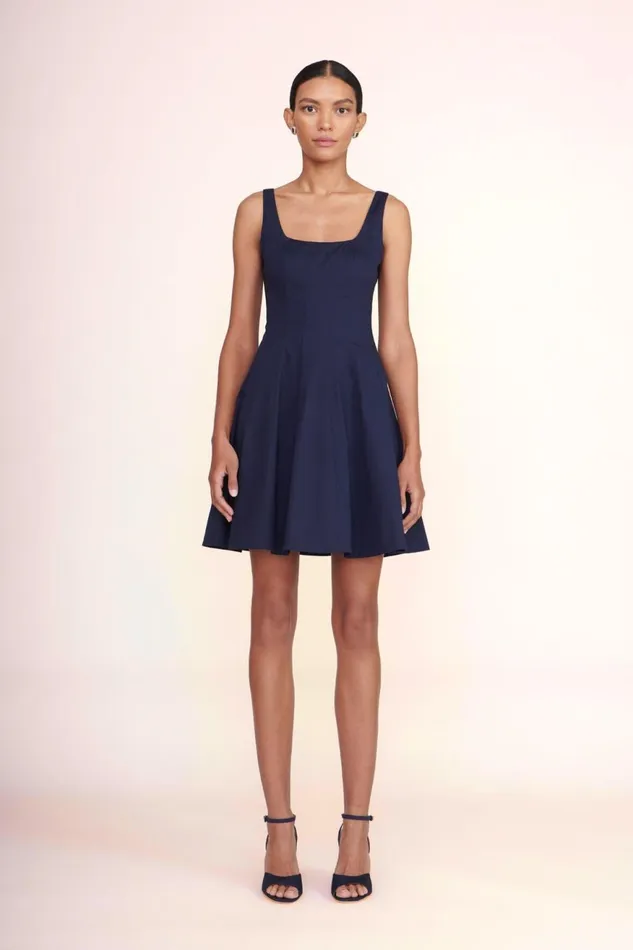 Women STAUD Dresses MINI WELLS DRESS NAVY