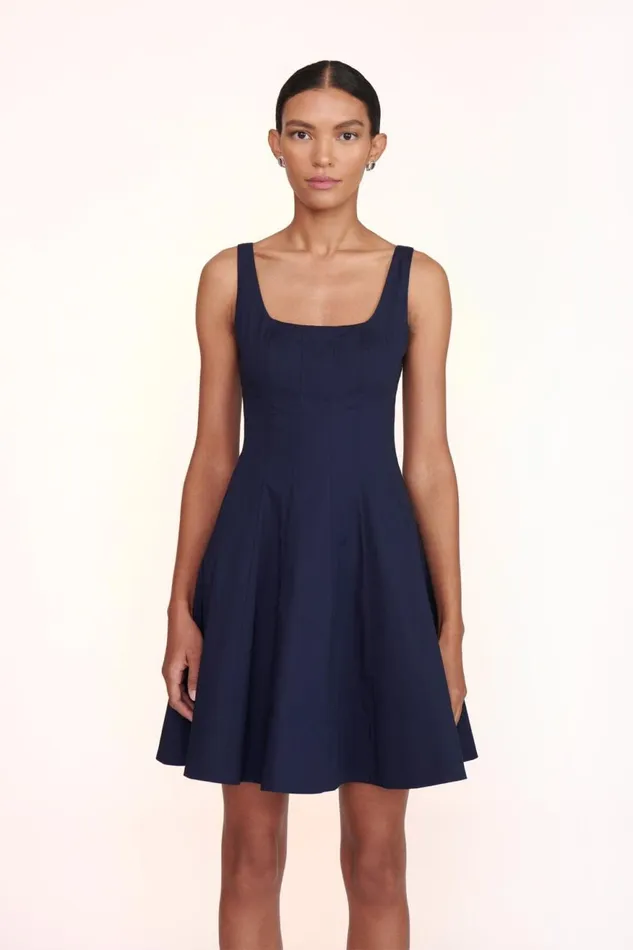 Women STAUD Dresses MINI WELLS DRESS NAVY