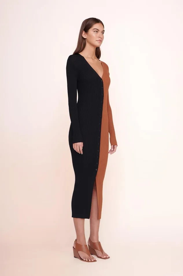 Women STAUD Dresses SHOKO SWEATER TAN BLACK