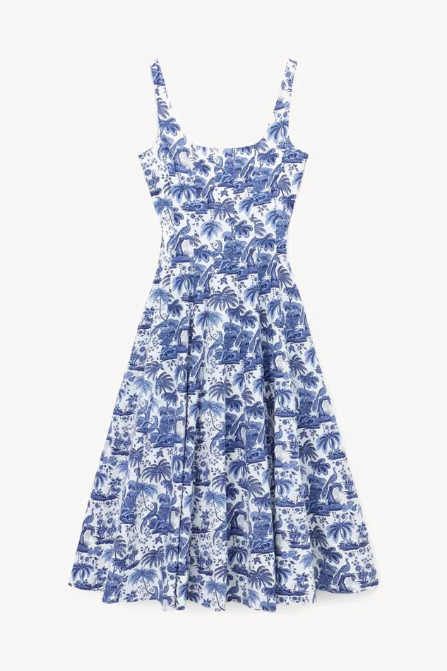 Women STAUD Dresses WELLS DRESS BLUE TOILE