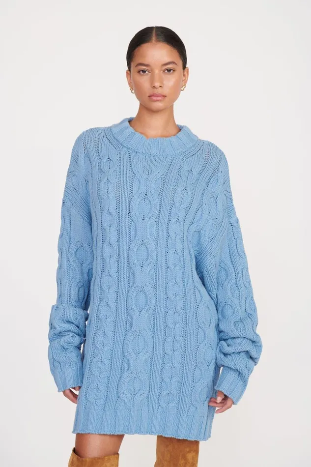 Women STAUD Knits BEEHIVE SWEATER FRENCH BLUE