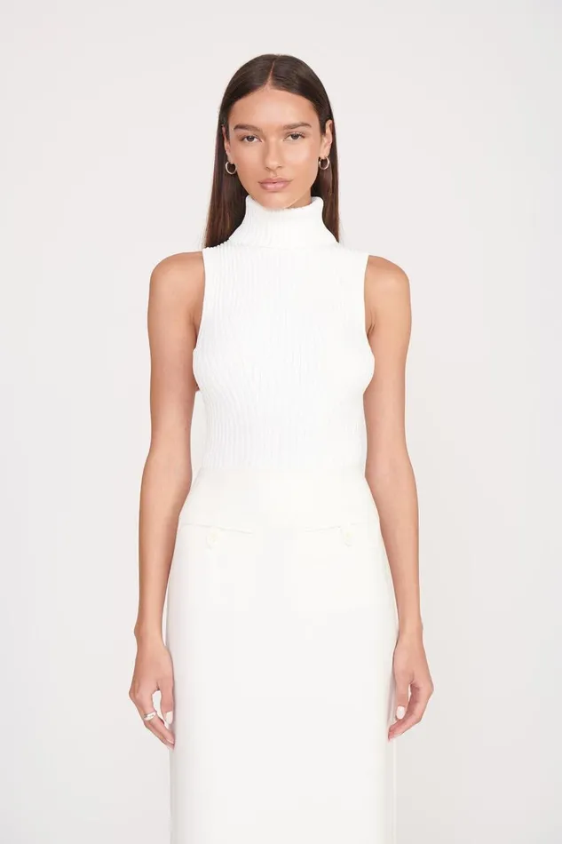 Women STAUD Knits CALLUM TOP IVORY